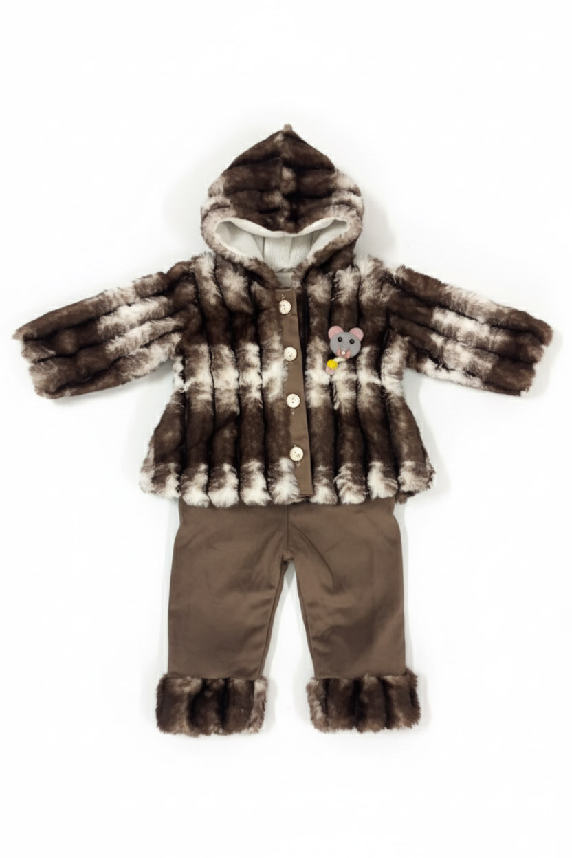 Baby Winter Faux Fur Suit
