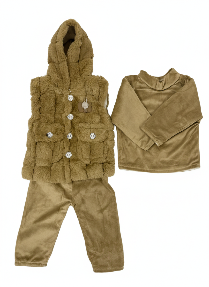 Brown Winter Fur Suit